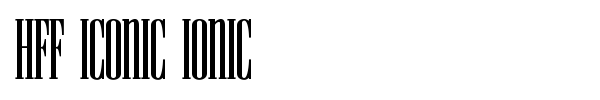 HFF Iconic Ionic font preview